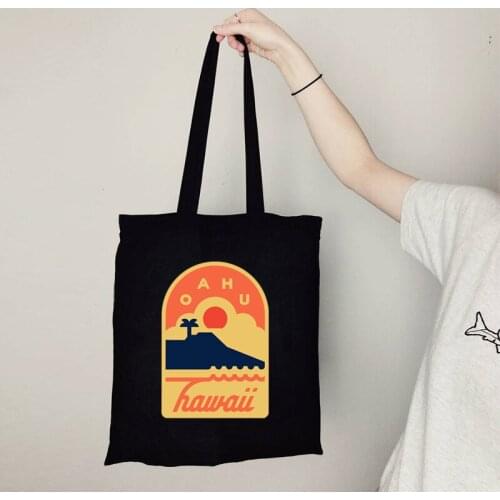 Hawaii Badge Graphic Tees Woman Vintage Hawaii Badge Tops Streetwear Women Clothing 2021 Fashion Print T