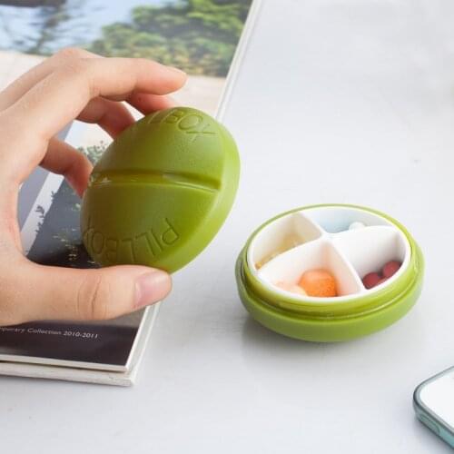 Organizer Box Medical Box Tablet Container Medication Dispenser Cute Plastic Tools Tablet Round Pill Box Tarpaulin