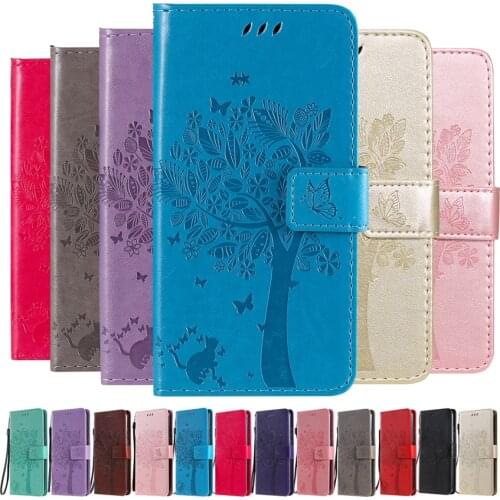 2021 Cat Tree Pattern Flip Leather Wallet Case For iPhone 12 11 Pro X XS Max 5 5S 6 6S 7 8 Plus XR SE 2 2020 mini Phone Cover Fu