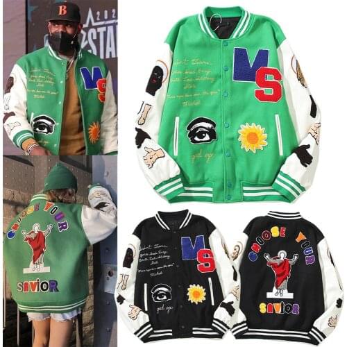 Jacket Baseball Uniform Coat Mens Embroidered Woolen Stitching Pilot Jacket Men Clothes