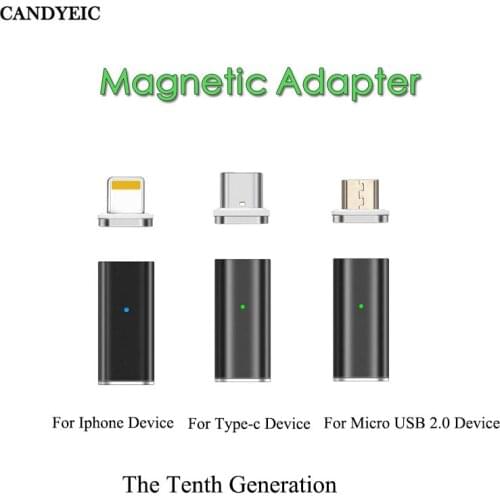 CANDYEIC Fast Charging Magnetic Adapter For Android Type C Micro USB 2.0 Device To Micro USB Cable Charger USB C Adapter