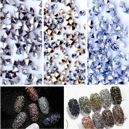 Manicure Mini Zircon Rhinestones 1.1mm Micro Crystal Strass Glass AB Rhinestones For Nail Art Decorations 1400pcs