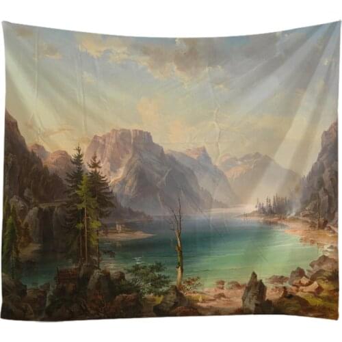 Natural Landscape Tapestry Wall Hanging Cloth Bed Spread Beach Towel Table Cloth YogaMat House Decoration Living Room Decoration