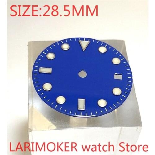 NO bliger LOGO 28.5mm premium luminous blue dial suitable for Miyota-DG-2813-3804 NH35 NH36 ETA2836-2824 automatic movement
