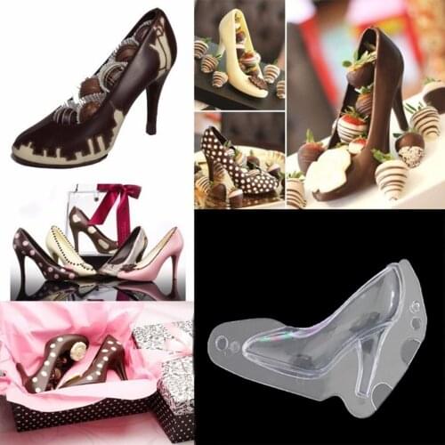 New High Heel Shoes PC Chocolate Candy Mould Bundle 3D Molding Instructions Fondant Cake Mold for DIY Home Baking Moulds