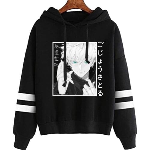 2021 New Jujutsu Kaisen Print Hoodies Women Casual Long Sleeve Loose Hooded Sweatshirt Autumn Winter