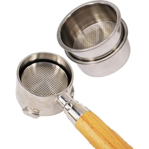 Stainless Steel Single Layer 51mm 2Cup High Pressure Breville Delonghi Krups Coffee Machine Filter Porous Accessories Double Cup