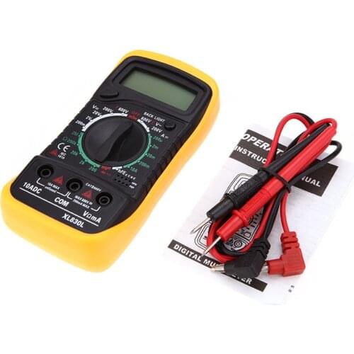 Portable Digital Multimeter Backlight AC/DC Ammeter Voltmeter Ohm Tester Meter Handheld LCD Multimetro