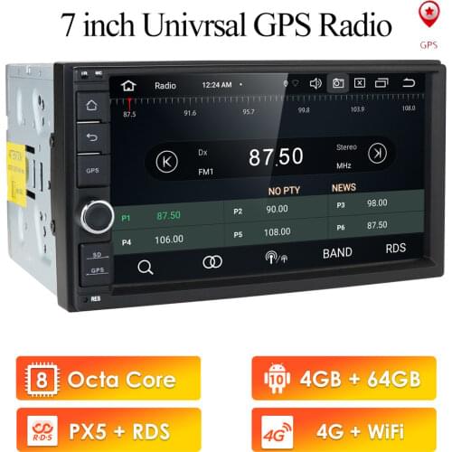 PX5 IPS Android10 Universal 2din Car NODVD OctaCore 4G+64G DSP Double DIN Car GPS Radio Autoradio TPMS USB DVR RDS DVBT OBD2 BT