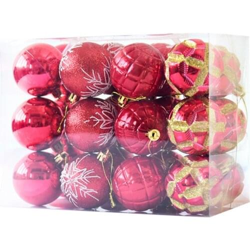 Christmas Ball 6cm Painted Ball Shaped Ball Plating Light Ball 24 Christmas Tree Decorations Christmas Decorations for Tree