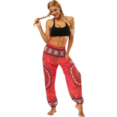 Dance Yoga Wide Leg Pants Flower Pants Triangle Pattern Yoga Loose Pants