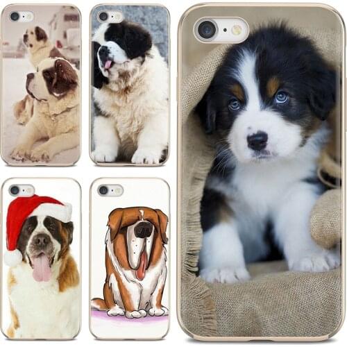 For Huawei Y6 Y5 2019 For Xiaomi Redmi Note 4 5 6 7 8 Pro Mi A1 A2 A3 6X 5X 7A St. Saint Bernard Dog Puppy Silicone Case Housing