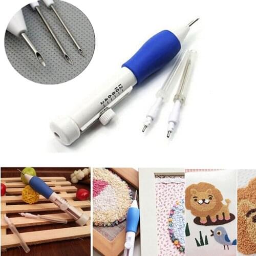 Blue and White Russian Embroidery Poke Flower Needle Cross Stitch Embroidery Needle Stack Flower Pin DIY Craft Machine