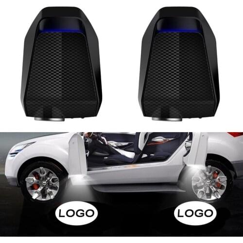 2PCS Universal Rechargeable Led Car Door Welcome Laser Projector Logo Ghost Shadow Night Light Courtesy Lamp kit Car Accessories
