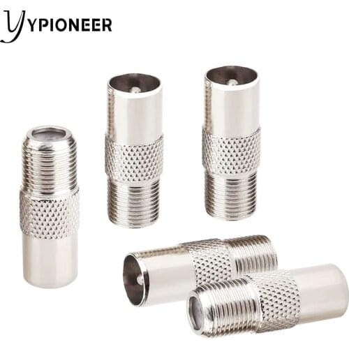 YPioneer C20129 5PCS TV Male Quick Plug to F Female Adapter TV Antenna Coaxial F Connector TV Coaxial Plug