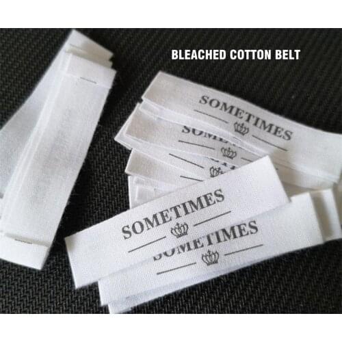 1.5cm Organic cotton belt/tape Custom clothes/Clothing dress labels/Tags Name Tags Handmade labels print black special offer