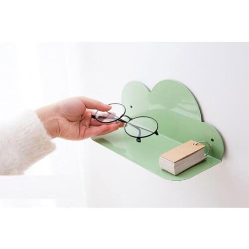 1PC Iron Cloud Wall Shelf Free-punch Wall Hanger Shelf Living Room Bedroom Wall Decoration Home Sundries Storage Rack JL 244