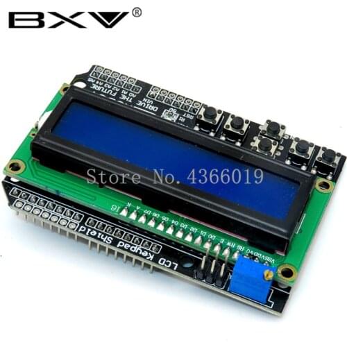 1PCS LCD Keypad Shield LCD1602 LCD 1602 Module Display for ATMEGA328 ATMEGA2560 raspberry pi UNO blue screen
