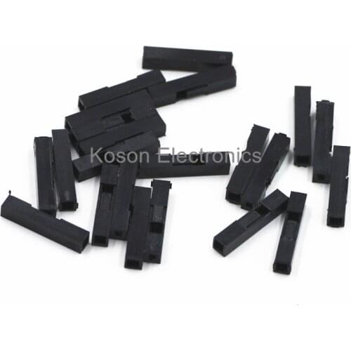 100Pcs 1P Dupont Jumper Wire Cable Housing Female Pin Connector DuPont plastic shell 2.54mm Pitch