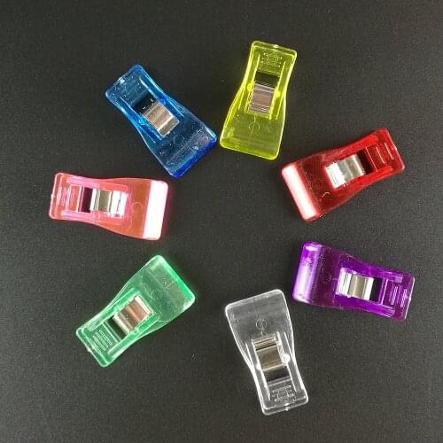 100Pcs High Quality Multicolor Plastic Holder DIY Patchwork Fabric Quilting Craft Sewing Knitting Suspender Clip