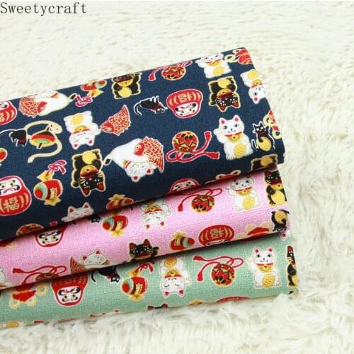 110x45cm Thick 100% Cotton Fabric Bronzed Cat Cloth Sewing Dress Quilting Fabrics for Patchwork Needlework DIY Handmade Material
