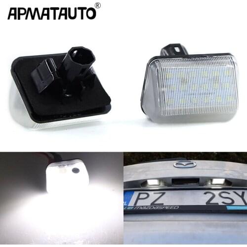 2pcs Canbus White LED License Plate Lights For Mazda CX-7 CX7 2007 2008 2009 2010 2012 CX-5 CX5 2013 2014 Number Plate Lamp