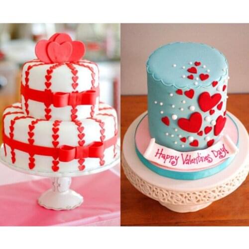 3Pcs/Set Kitchen Accessories Heart Cake Decorating Tools Cake Sugar Sugarcraft Plunger Cookie Cutter Diy Mold Christmas Baking