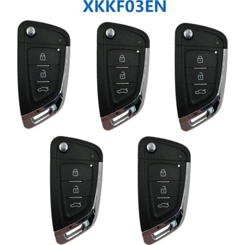 5/10pcs/lot Xhorse VVDI2 XKKF03EN DF Style Wire Car Key Remote Replacement for VVDI Key Tool