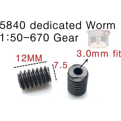 5840-31ZY Motor turbine worm Gear,3.0MM fitting,5840 dedicated Worm 1:50-670 Gear
