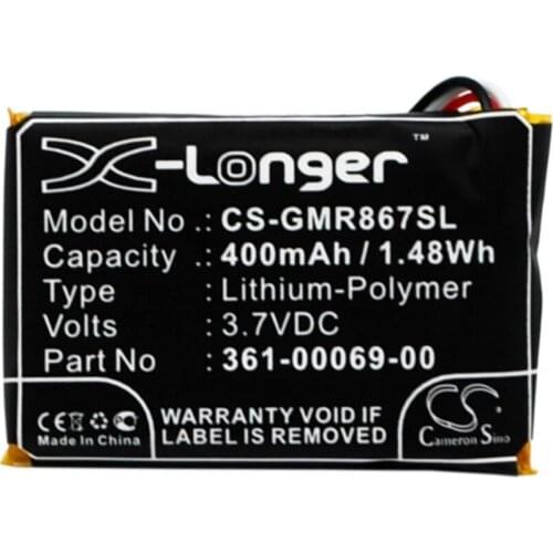 Cameron Sino 400mah battery for GARMIN 010-11867-10 Barklimiter bark control Deluxe Delta Training Collar GAD109 361-00069-00