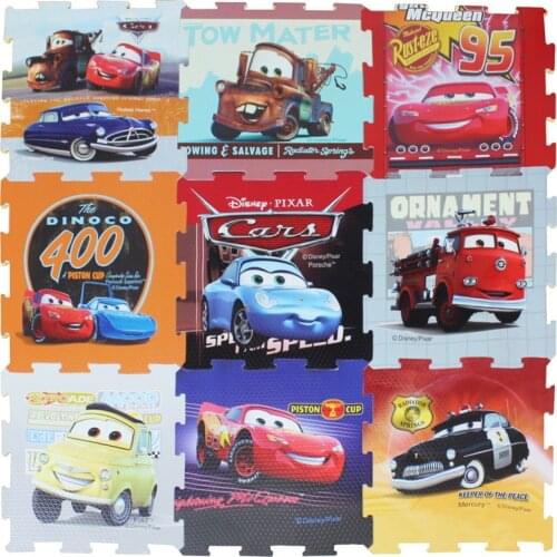 Cars 9pcs/pack foam mat Mickey Minnie 30x30cm per piece Frozen Baby Child Play Floor Mat Game carpet Crawling mat