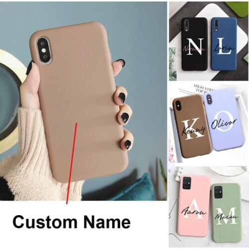 Personalized Custom Name Text Cover For Samsung galaxy A10 A30 A50S A50 A70 A71 A51 A21S A31 A41 S20 S10 S9 Plus Silicone case