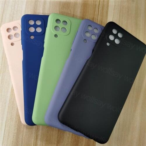 For Samsung Galaxy A12 Case For Samsung A12 A02S A51 M51 S21 S20FE Cover Original Liquid Silicone Phone Bumper For Samsung A12