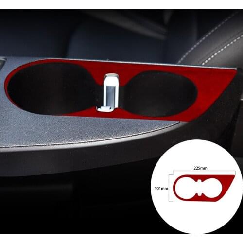 For Chevrolet Camaro 2016-2020 Alcantara Suede Car Water Cup Storage Box Panel Strip Covers Trim Stickers Internal Accessories