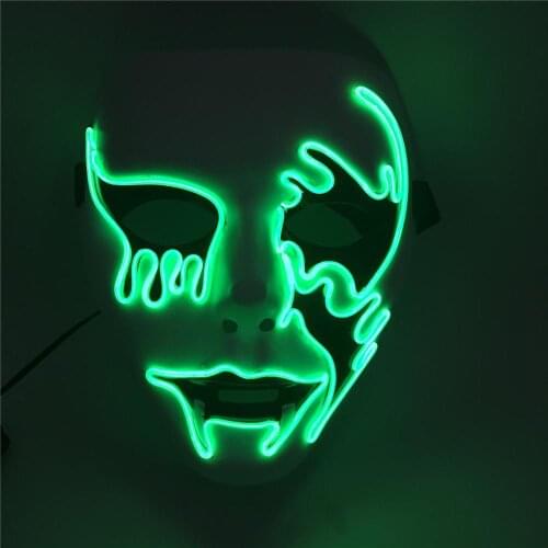 EL flashing mask Party masks Light up mask glow in dark mask Novelty gift Costume Mask Festival Election Halloween Gift