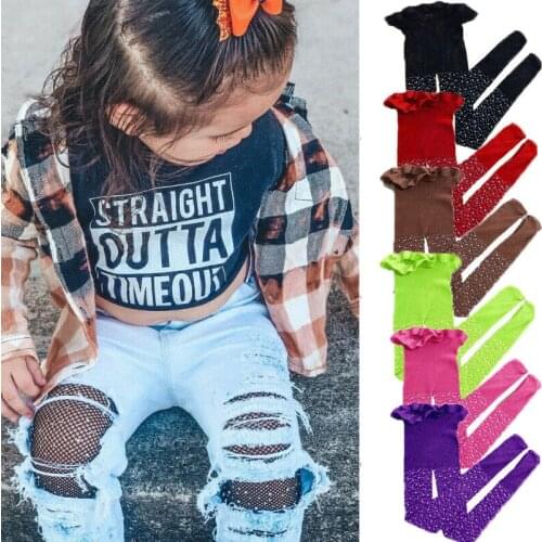 Toddler Kids Girls Children Mesh Fishnet Net Tights Pattern Pantyhose Stockings Rhinestone Shine Fashion Casual New Sale