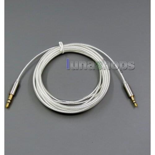 LN006058 1.2m 2m 3m 3.5mm To 2.5mm OCC Silver Plated Earphone Cable For Headphone Headphone On ear