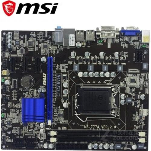 For MSI H61M-S26 V2 Desktop Computer Motherboard LGA 1155 DDR3 For Intel H61 H61M Desktop Mainboard SATA II Used