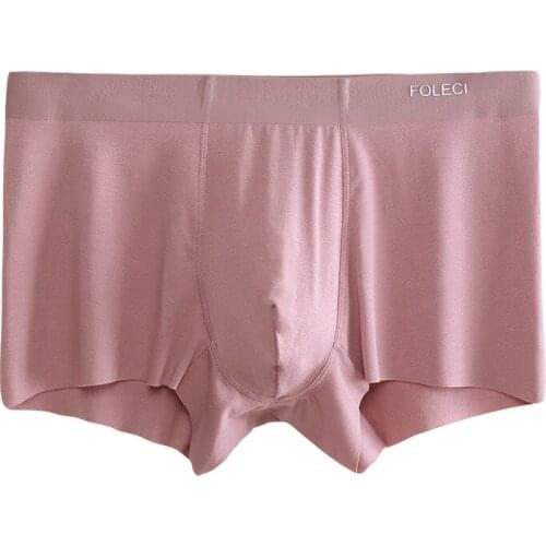 Mens Underwear: Bamboo Fiber Pure Cotton File-free Boxer Pants, Thin Youth Boxer Bottom Shorts, Summer