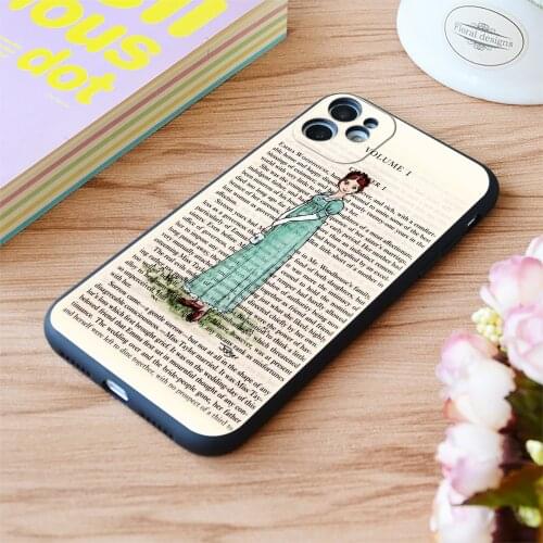 For iPhone Jane Austen Emma Print Soft Matt Apple iPhone Case 6 7 8 11 12 Plus Pro X XR XS MAX SE