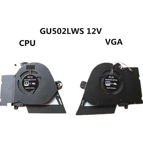New Original Laptop CPU/GPU Cooling Fan For Asus ROG Zephyrus M 15 GX502 GX502LWS DFS200912210T GU502 GU502LWS 12V 1A