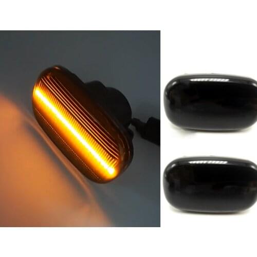 2pcs Sequential Blinker Turn Signal Light LED Dynamic Car Side Marker Light For Toyota