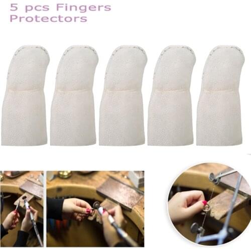 Professional 5pcs Jewelry Making Fingers Sheepskin Protective Sleeve Protector DIY Jewelry Making Accessory Tool