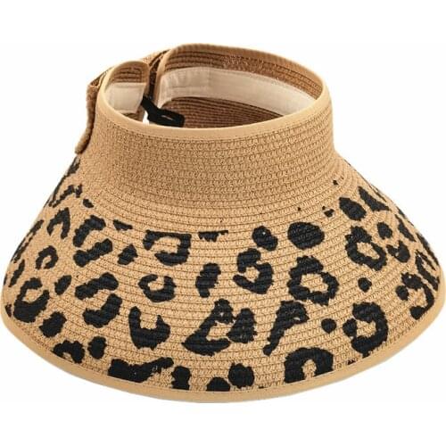 Sun Visor Hats for Women Wide Brim Straw Roll Up Ponytail Summer Beach Hat UV UPF Packable Foldable Travel