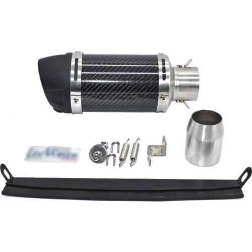 51mm Universal Motorcycle modified exhaust pipe 51mm muffler Carbon Fiber exhaust pipe for R25 Z400 GSXR250 FZ6N