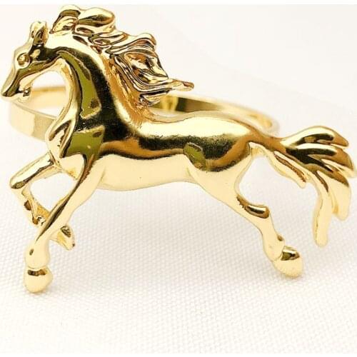 12pcs/lot Hotel supplies animal pony napkin ring metal napkin buckle napkin ring mouth napkin ring