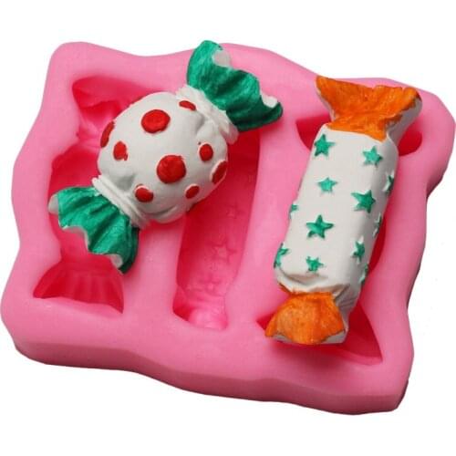 3 Cute Candy Silicone Fondant Mould 3D Sweet Color Confectionery Chocolate Mold DIY Wedding Baking Tools E982