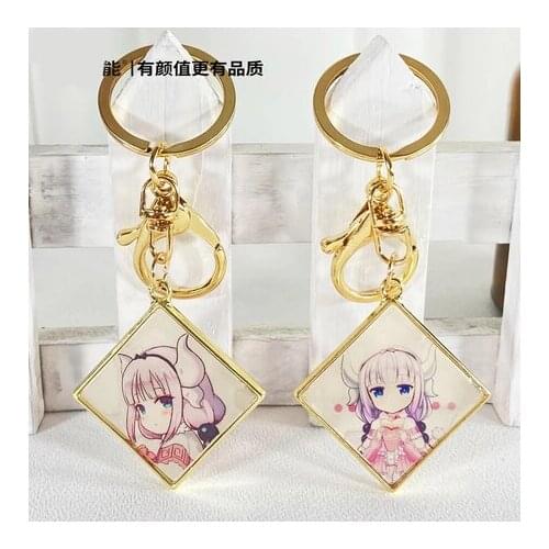 Anime Miss Kobayashis Dragon Maid KannaKamui Eromanga Sensei Izumi Sagiri Acrylic Keychain Metal Acrylic Pendant Keyring Toy