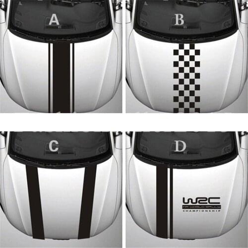 Car Stickers and Decals Stickers For Car Customization WRC Stripe Car Covers Vinyl Racing Sports Decal Head Car Sticker Styling