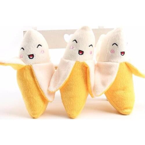 1 Piece Sounding Pet Toys Plush Dog Toys Pet Chew Squeaky Banana Shape Funny Model Pet Dog Chew Toys 13*5cm